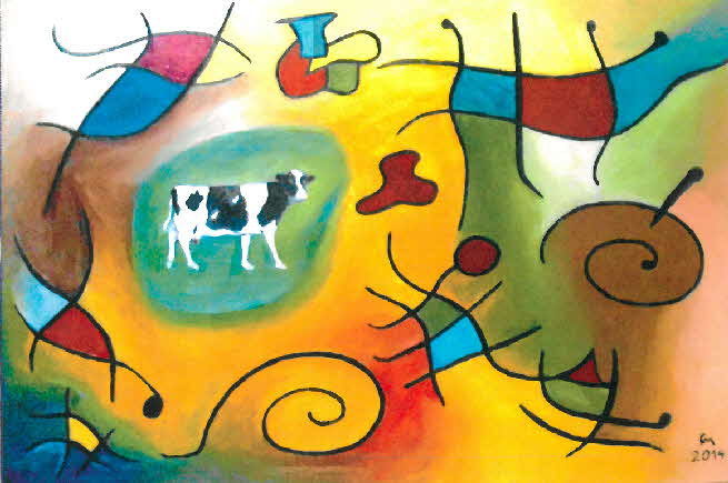 Kuh - Öl auf Leinwand - 2014 - 60 x 40 cm - 500 €
