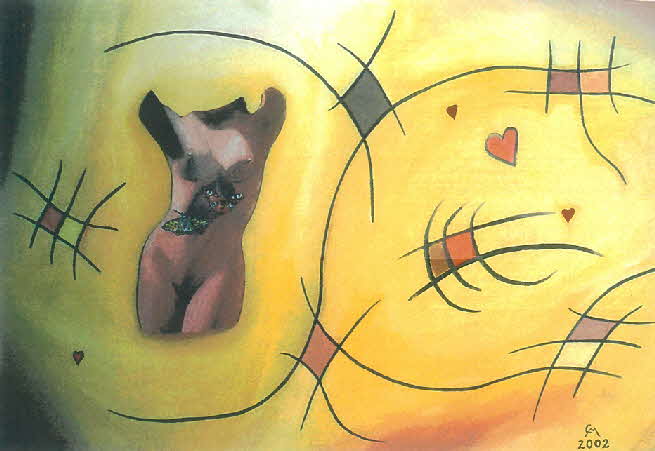 Liebe  - l auf Leinwand - 2002 - 70 x 50 cm - 1000 €