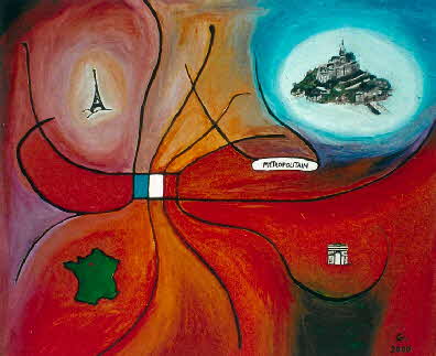 Frankreich - l auf Leinwand - 2000 - 60 x 50 cm - 700 €